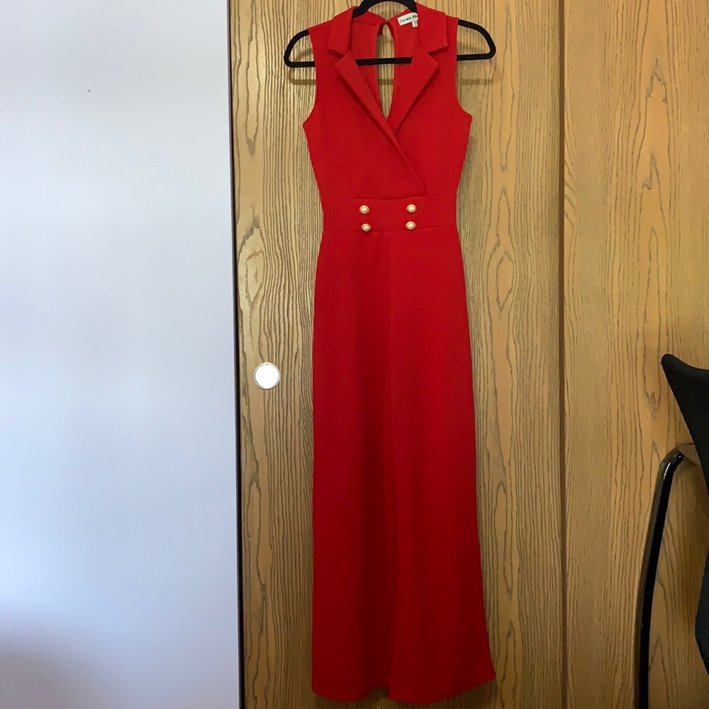 Almost famous Red Jumpsuit Dress